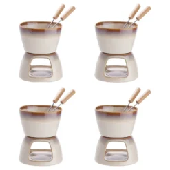 AU CHOCOLAT Mini-Fondue 4er-Set