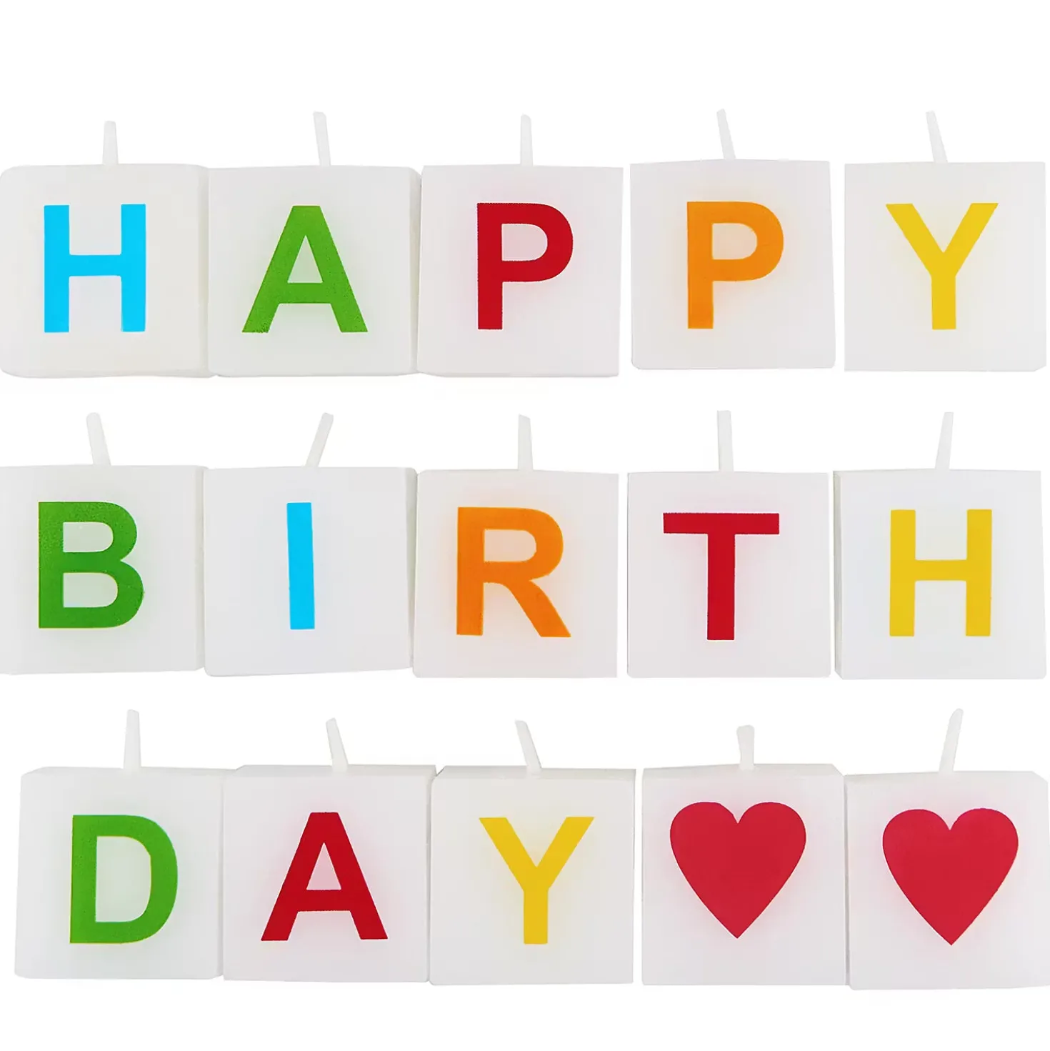 HAPPY BIRTHDAY Kerzen-Set 15-tlg.