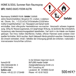 HOME & SOUL Raumspray Summer Rain
