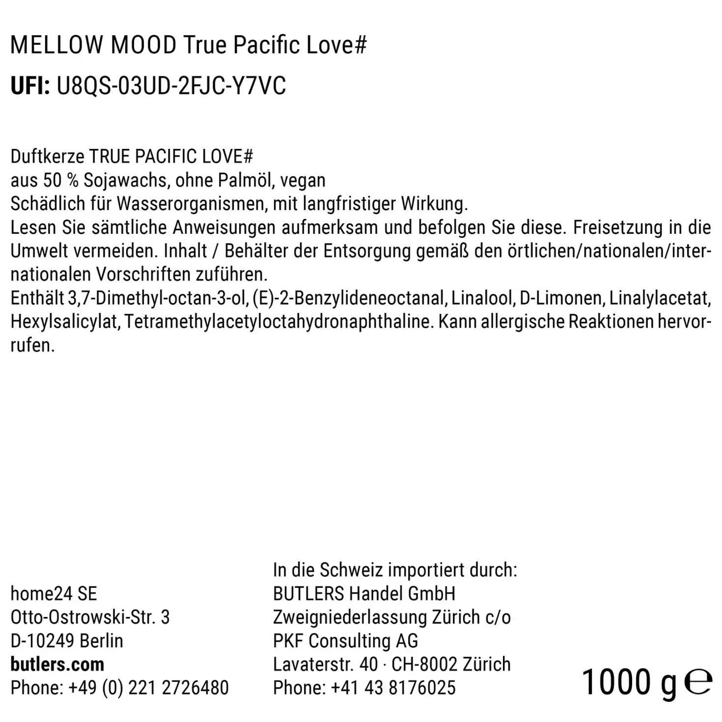 MELLOW MOOD Duftkerze True Pacific Love