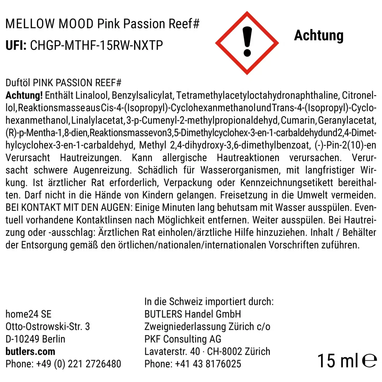 MELLOW MOOD Duftöl Pink Passion Reef