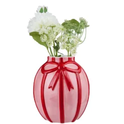 PRESENT Vase mit Schleifendekoration