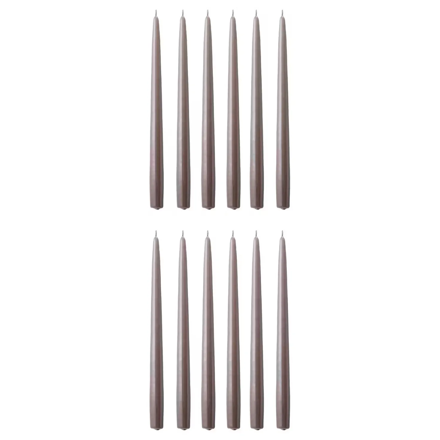 TWIN FLAME konische Zwillingskerze 12er-Set